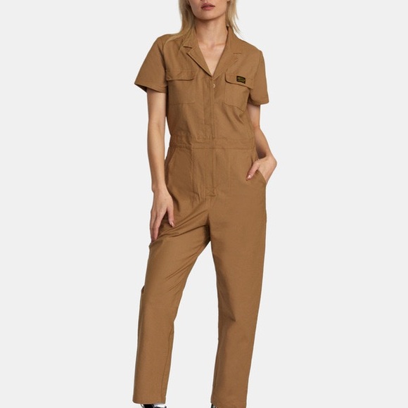 RVCA Pants - RVCA Brown Paintsuit